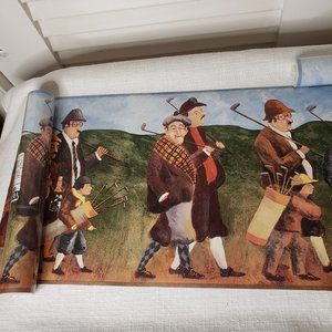 4 Rolls of Turn Of The Century Golfers Boarder Wallpaper Complete Rolls
